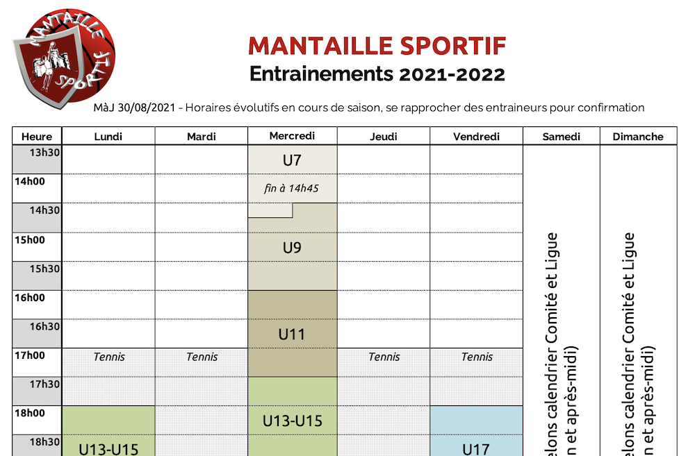 Rentrée sportive 2021