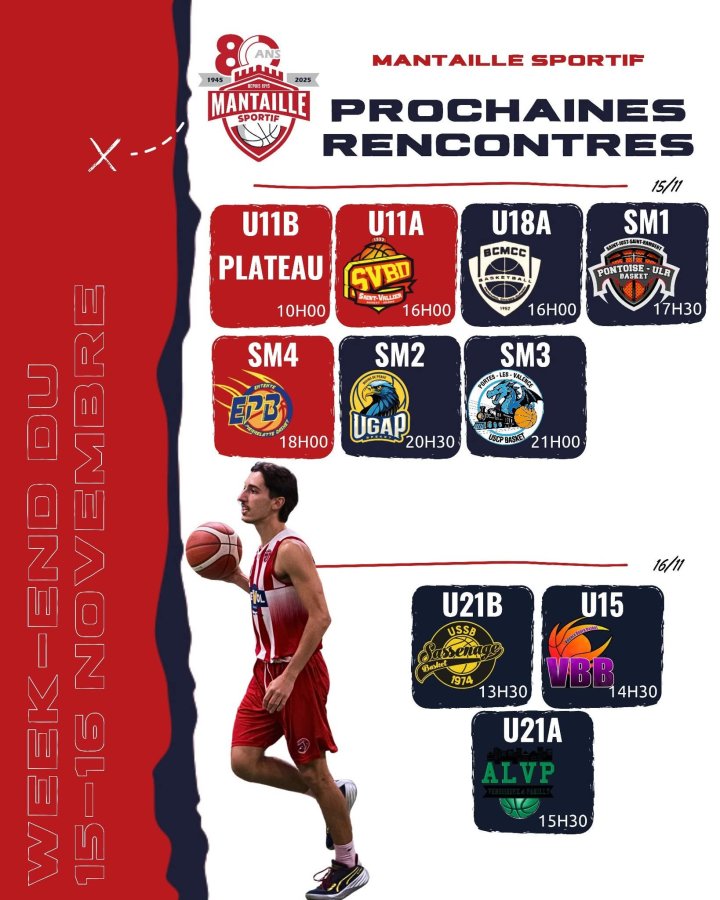 📢 Programme du Weekend du 15 et 16 novembre