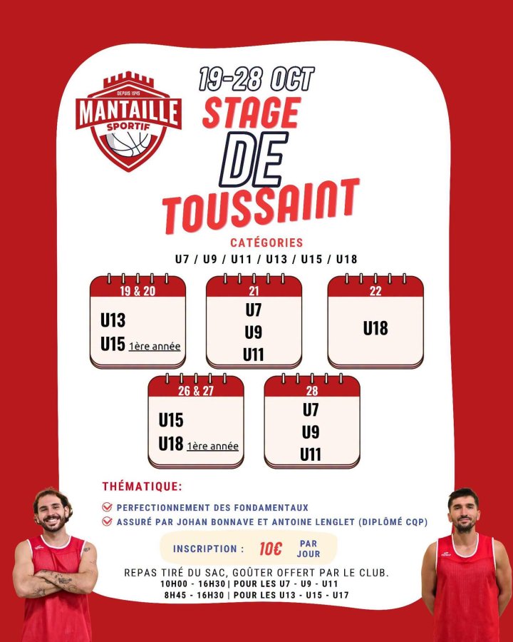 Stages vacances toussaint